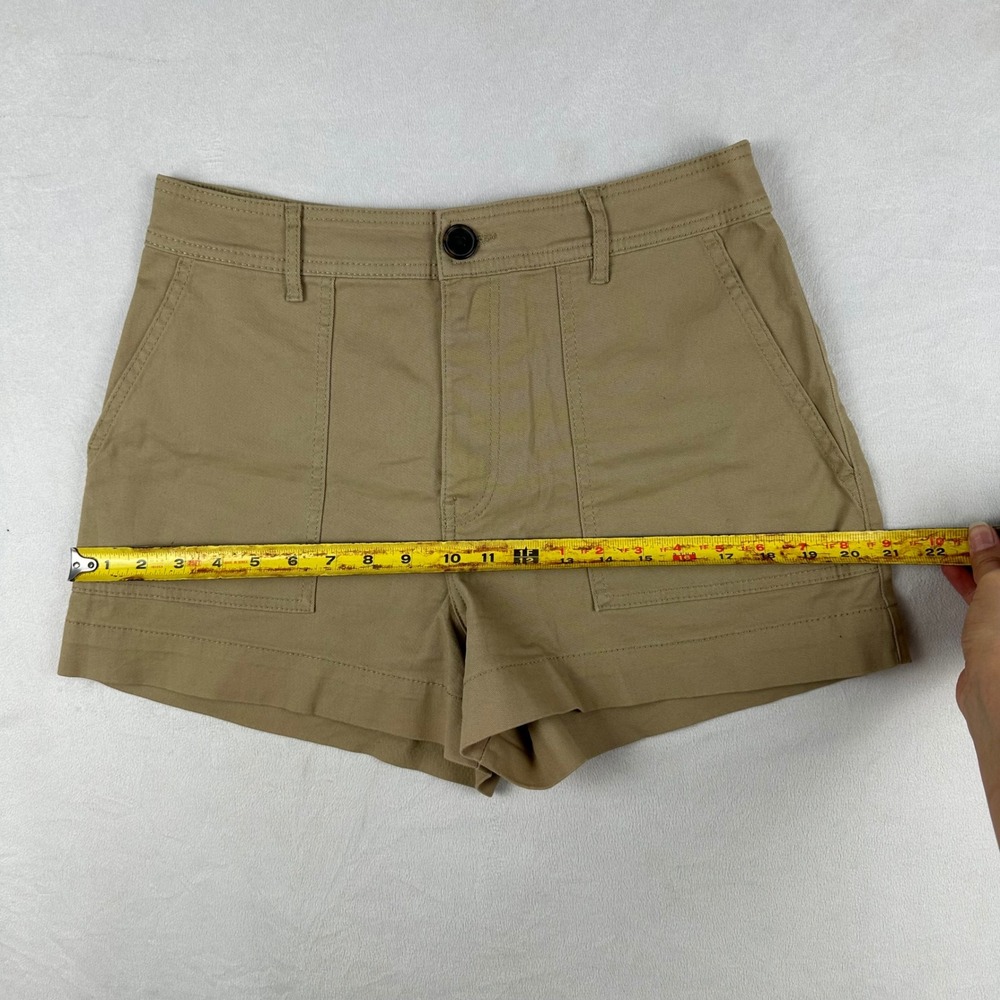 H&M Women's Khaki Cargo Shorts Size 8 Utility Pocket Casual Summer - Picture 10 of 13